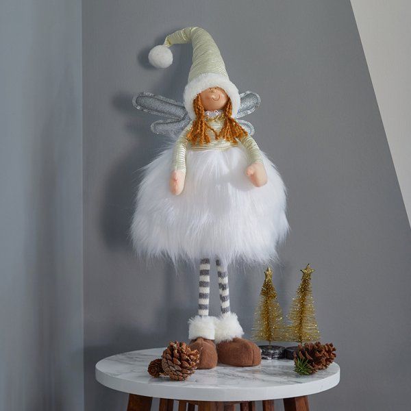 65cm Ophelia Standing Winter Fairy Princess Large White Christmas Decor
