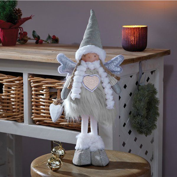 65cm Angelica Standing Winter Fairy Princess Large White Christmas Decor