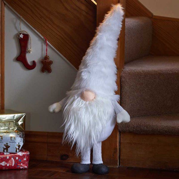 White Albert Gonk Plush Christmas Decor