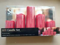 Set of 5 Red LED Candles