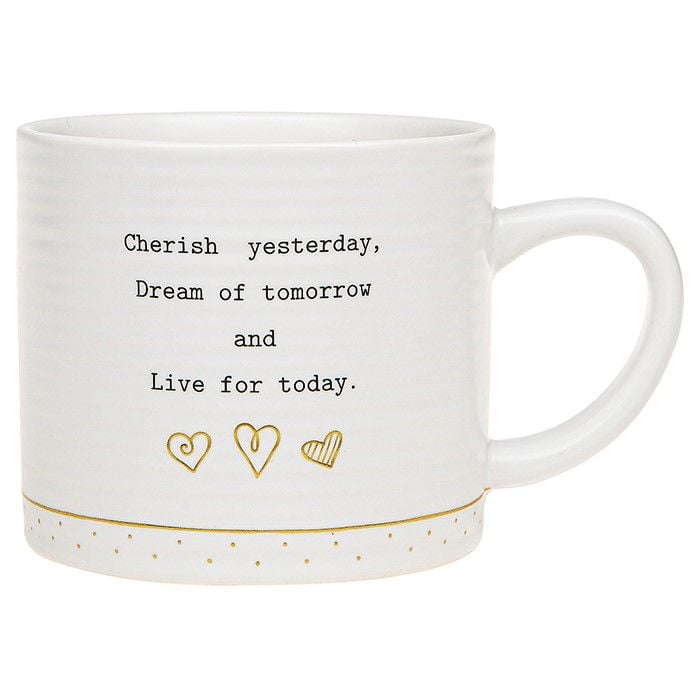Thoughtful Words Mug "Live for today"