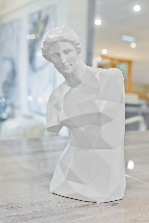 White Ceramic Venus de Milo Torso  Figurine Ornament