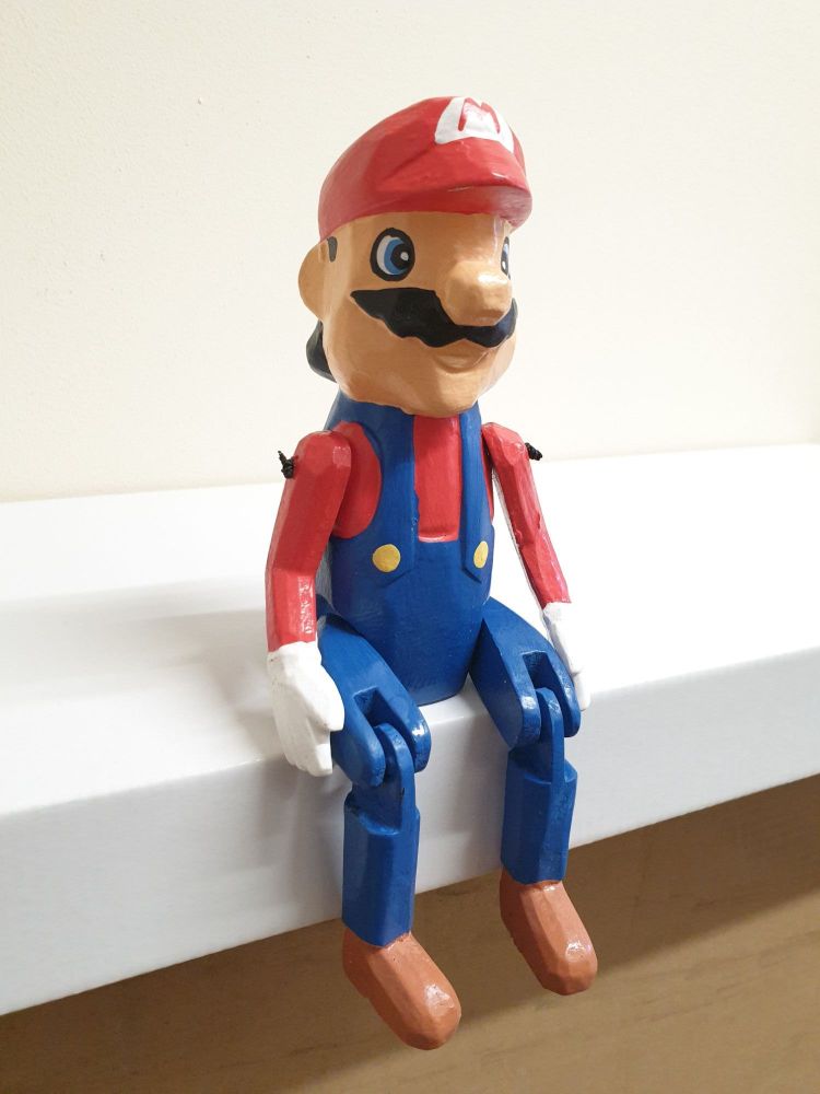 Mario Wooden Puppet