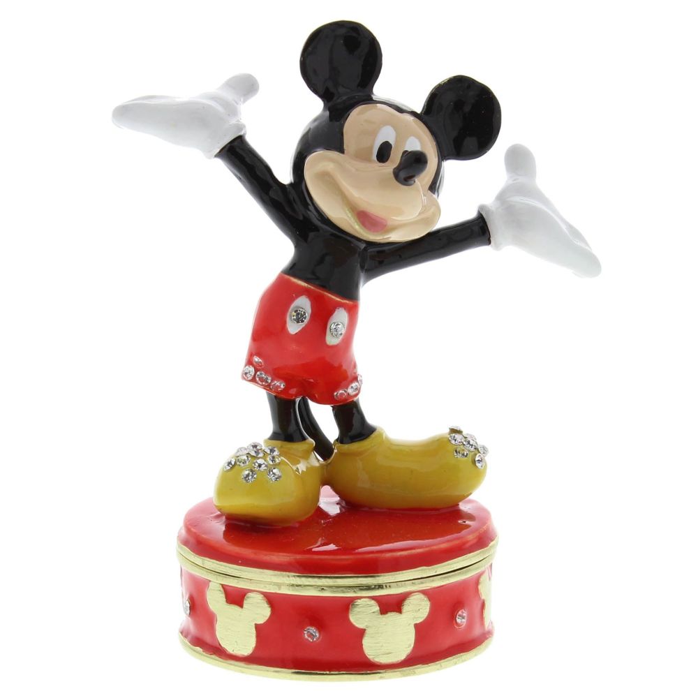 Disney Micky Mouse Trinket Storage Box Figure Gift Boxed