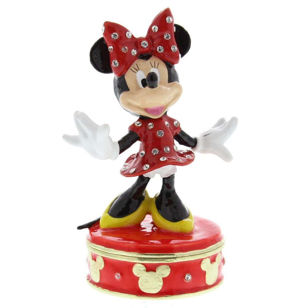 Disney Classic Minnie Mouse Trinket Storage Box Figure Gift Boxed