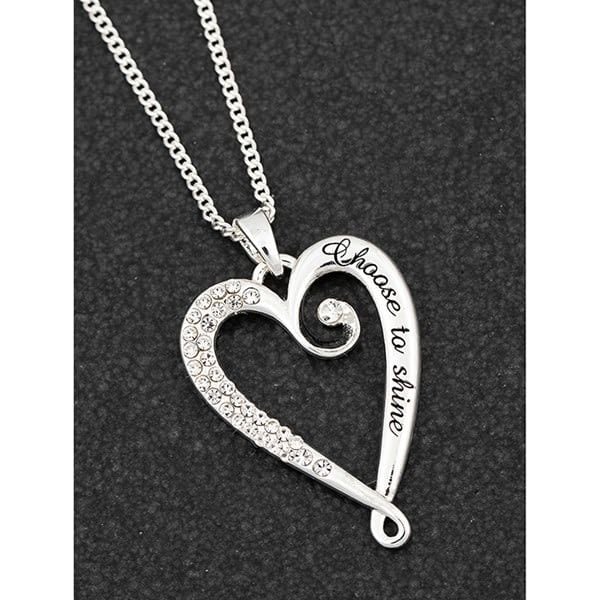 Equilibrium Choose to Shine Heart Necklace