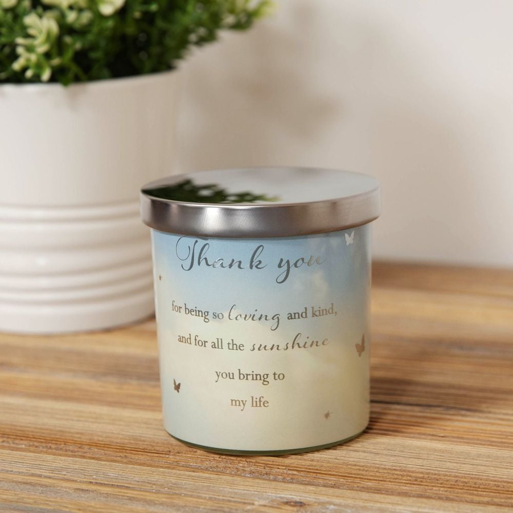 REFLECTIONS BLACKCURRANT ROSE SCENTED THANK YOU CANDLE 