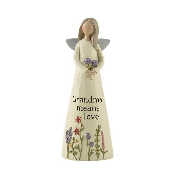 Feather & Grace "Grandma Means Love" Sentiment Angel Figurine
