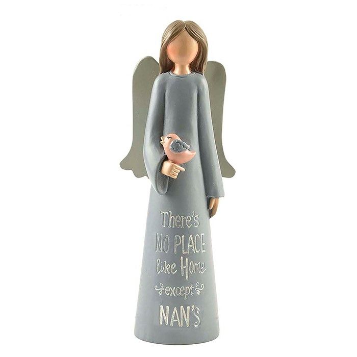 Feather & Grace "No Place Like Home Except Nan`s" Sentiment Angel Figurine