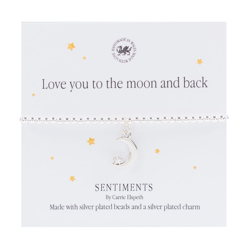 Carrie Elspeth 'Love you to the moon and back' Sentiment Bracelet