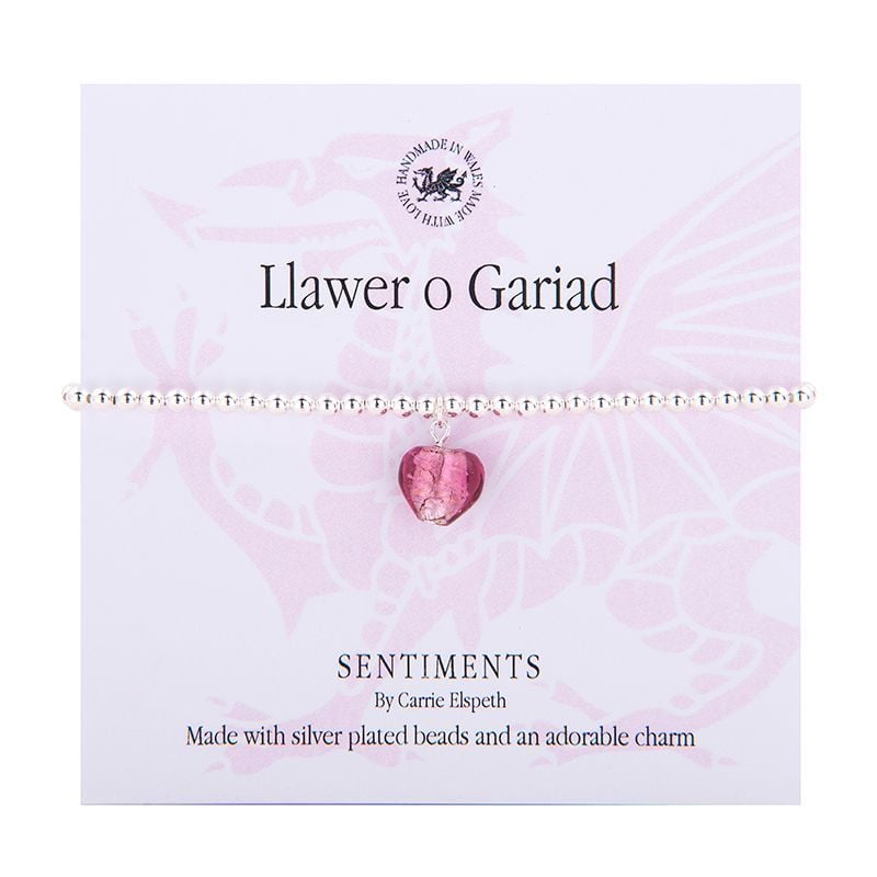 Carrie Elspeth Bracelet 'Llawer o Gariad/Lots of Love' Gift Card Wales Charm 