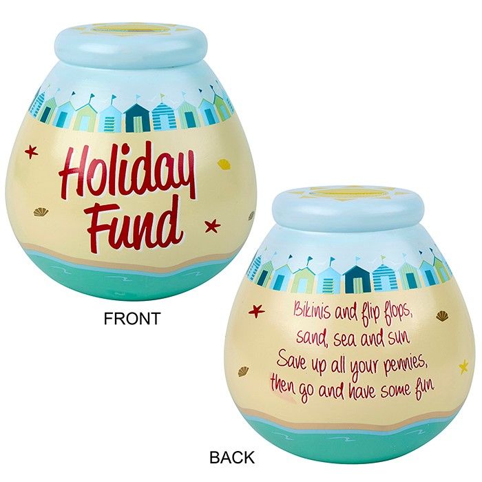 Pot Of Dreams Ceramic Gift Money Box/ Pot Holiday Fund 