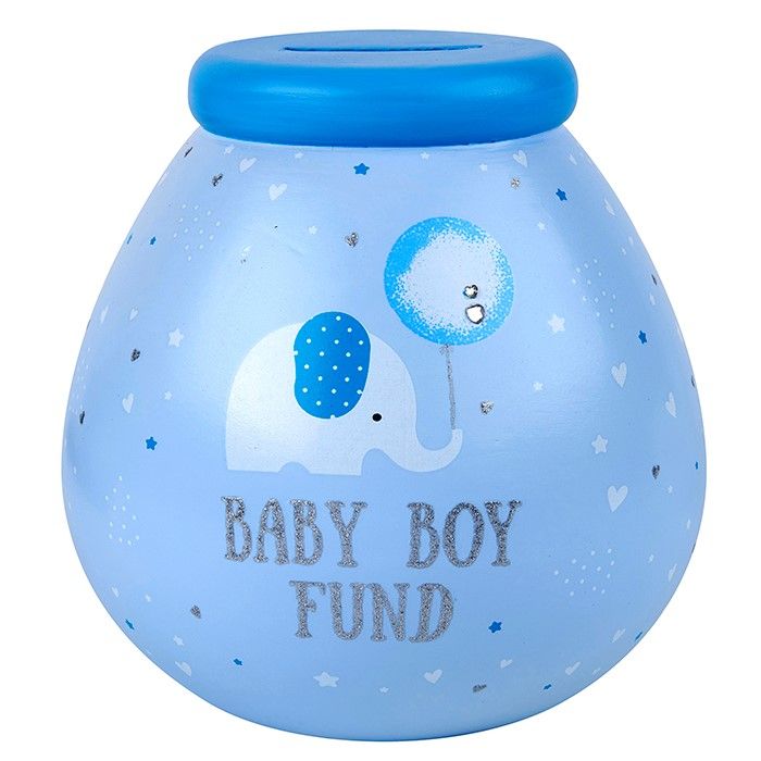 Pot Of Dreams Ceramic Gift Money Box/ Pot Baby Boy Ellie Fund 