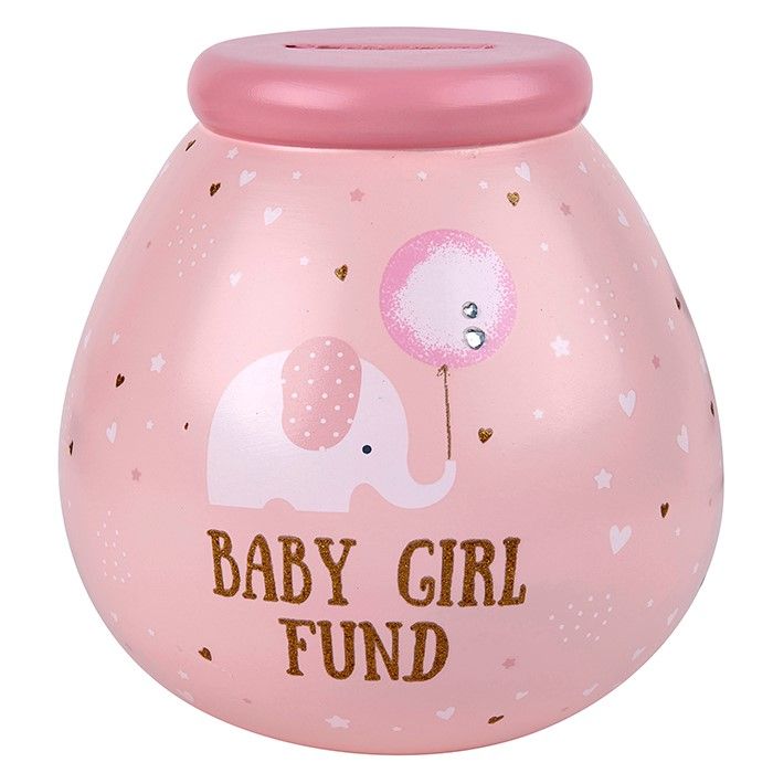 Pot Of Dreams Ceramic Gift Money Box/ Pot Baby Girl Ellie Fund 