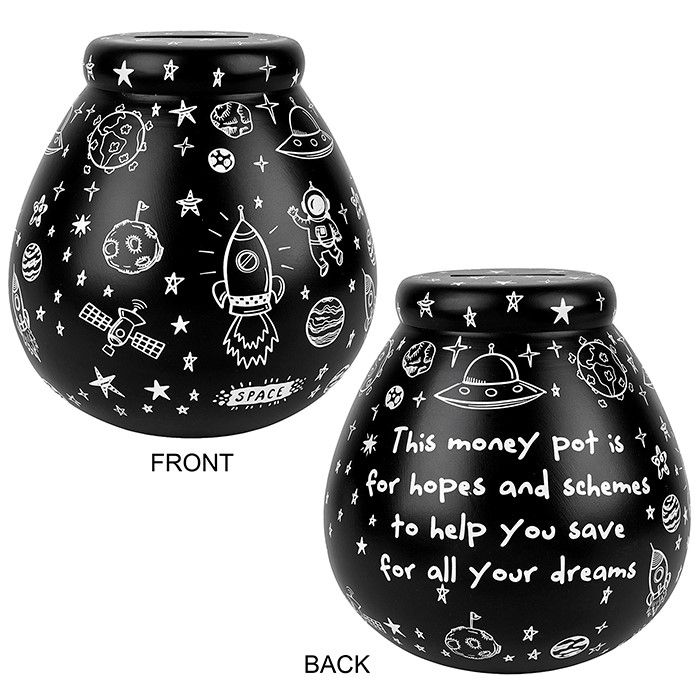 Pot Of Dreams Ceramic Gift Money Box/ Rocket Glow In The Dark