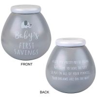 Pot Of Dreams Ceramic Gift Money Box/ Pot 1st Pennies Baby Fund 