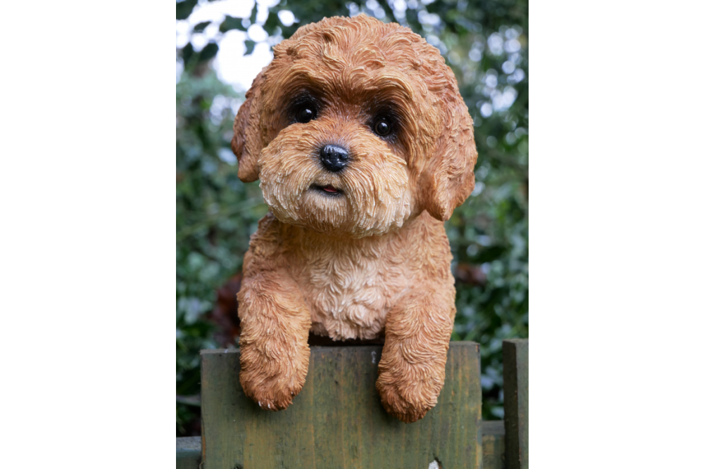 Quirky Fence Hanging Dog Garden Ornament Statue Decoration