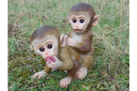  Pair Of Baby Playful Monkeys Chimps  Ornament Statue Garden/Patio Feature Outdoor/Indoor