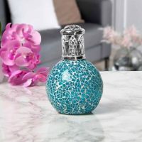 Desire Aroma Teal Blue Mosaic Fragrance Oil Lamp Diffuser Purifier