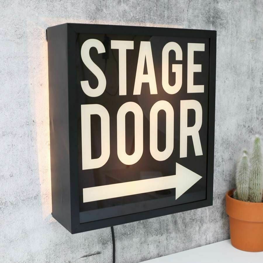 Stage Door Light Up Box Sign