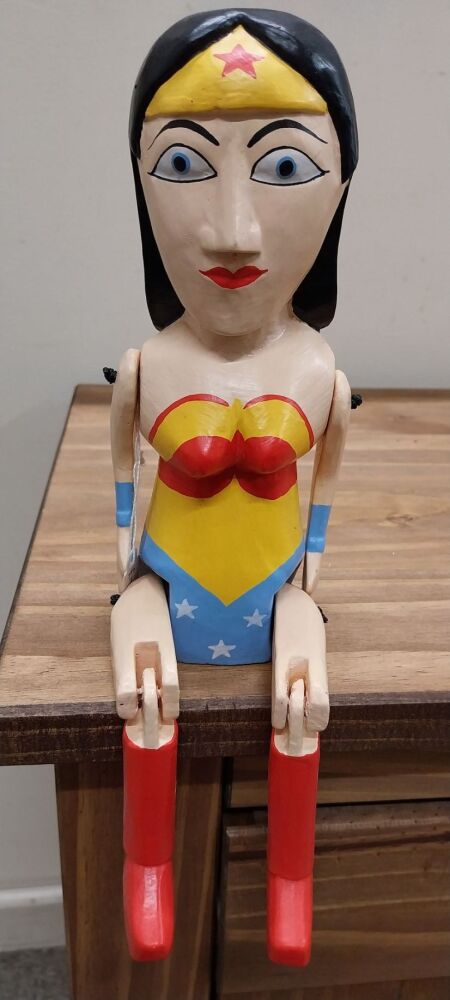 Wonder Woman Medium Fairtrade Painted Puppet