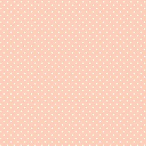 Spot On Cheeky Pink White Polkadot on Pale Pink Cotton Fabric by Makower FQ