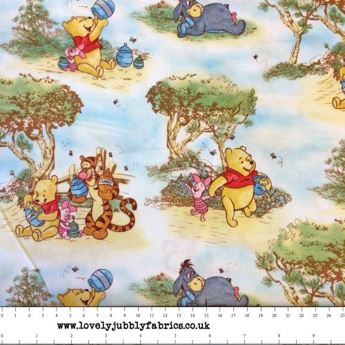 Winnie The Pooh And Friends Nursery Scenic Cotton Fabric Disney Winnie The Pooh And Friends Nursery Scenic Cotton Fabric