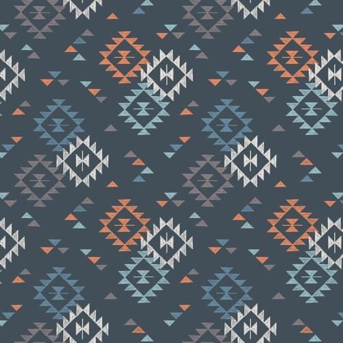 To Catch a Dream Geometric Triangle on Nighttime Blue Native American Navaj