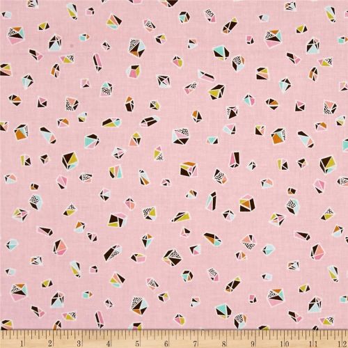 Erin McMorris Intermix Helix Geometric Mineral Crystal Pink Peach Cotton Fa