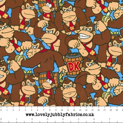 Nintendo Super Mario Game Scenes Gamers Video Game Cotton Fabric
