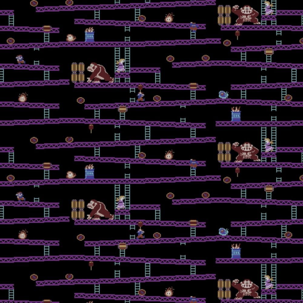 Nintendo Donkey Kong Jumpman's Ascent Game Scenes Gamers Video Game Cotton