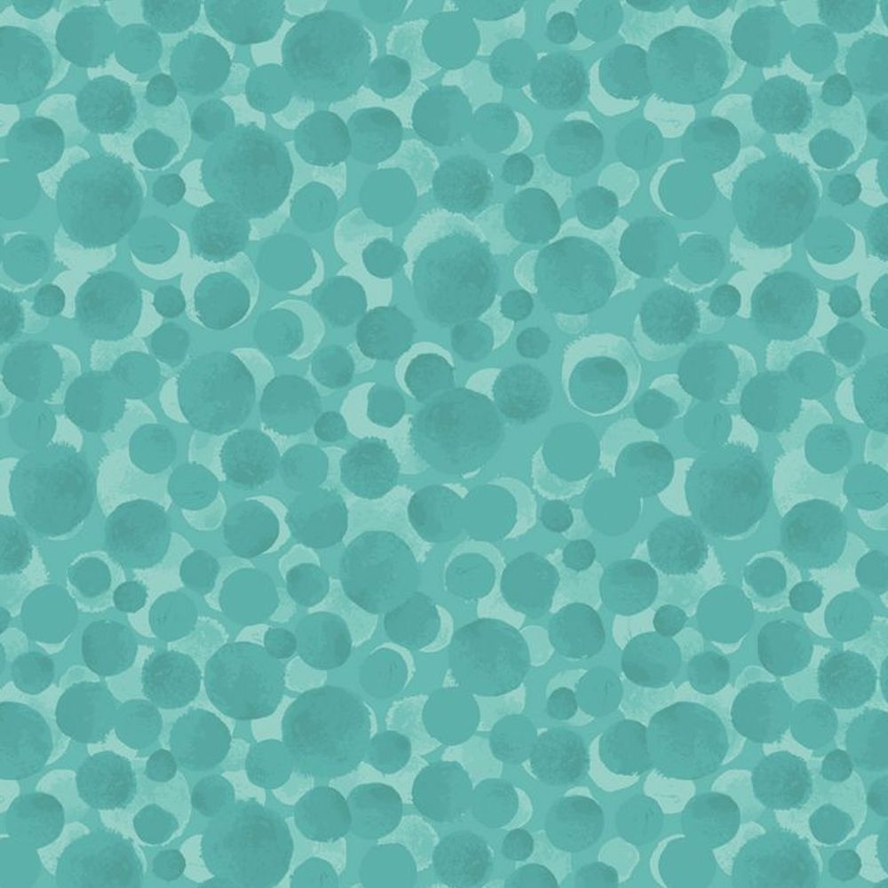 Bumbleberries Sea Green Turquoise Cotton Fabric