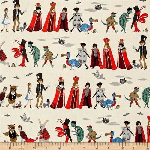 Cotton + Steel Rifle Paper Co. Wonderland Procession Neutral Alice in Wonde