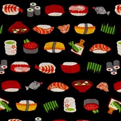 Cosmo Zoo Visit Sushi Black Fish Japanese Food Restaurant Eating Cotton Fab