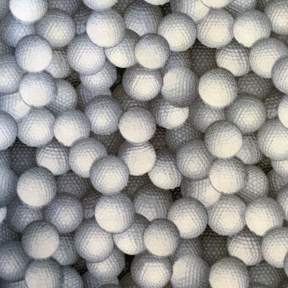 Sports Golf Balls Golfer Golfing Cotton Fabric by Fabri-Quilt