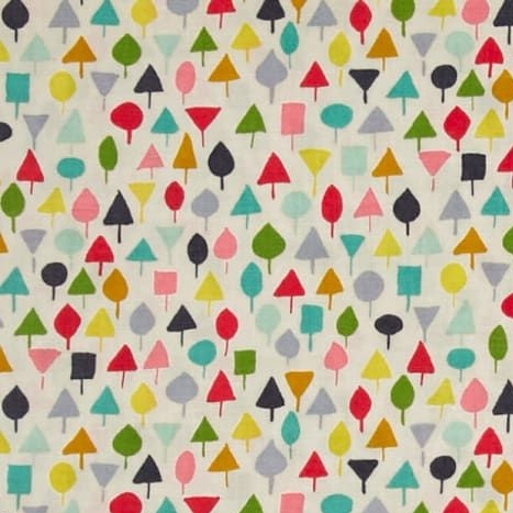 Michael Miller Our Yard Little Orchard Garden Abstract Geometric Tiny Trees