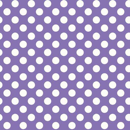 REMNANT Spot Purple White Polkadot on Purple Spotty Dotty Cotton Fabric