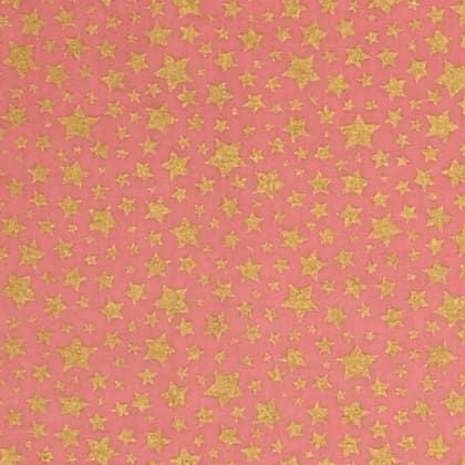 Cat's Cradle Stars Metallic Gold Star Starbrite Shell Coral Pink Peach Cott