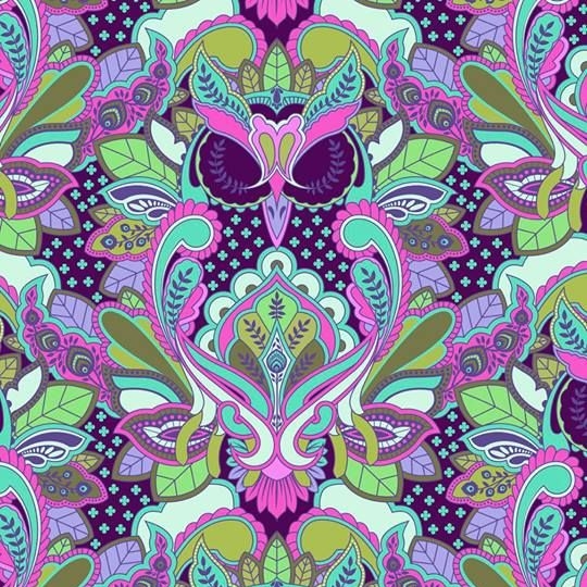 Tula Pink All Stars Owl Petunia Owls Floral Botanical Paisley Cotton Fabric