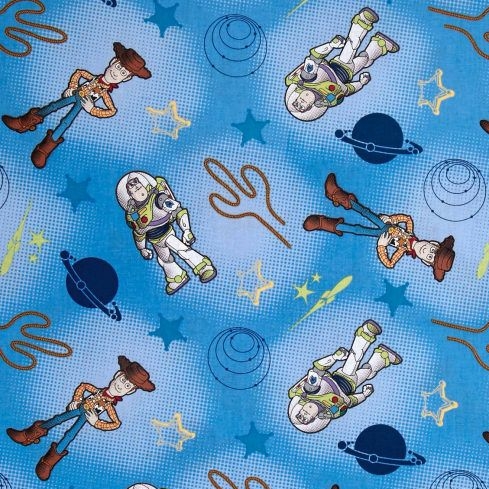 Disney Toy Story Classic Buzz Lightyear And Woody on Blue Star Rocket Cactu