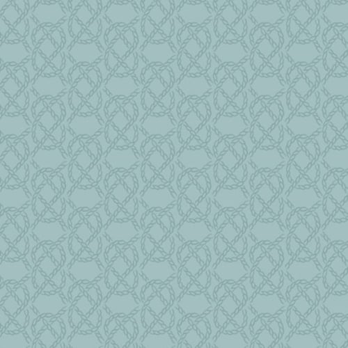 REMNANT Fisherman's Knot on Aqua Knots Nautical Harbour Side Cotton Fabric