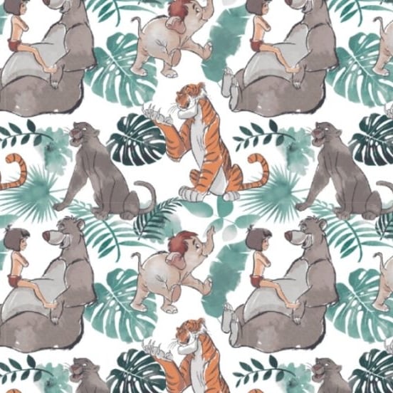 Disney Classics Jungle Book Watercolour Baloo Mowgli Shere Khan Bagheera Co