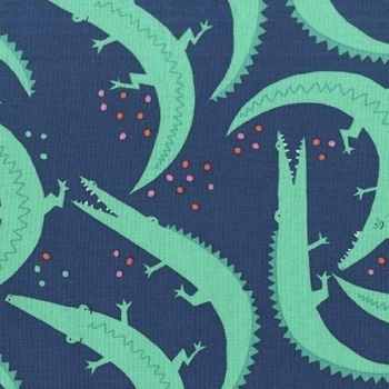 Michael Miller Crayon Kids 1m Our House Turquoise Fabric