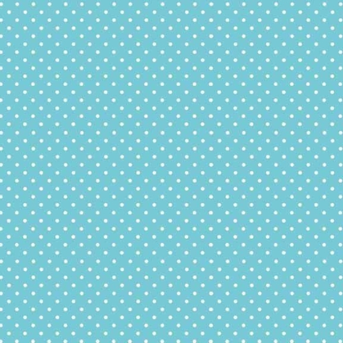 Spot On Sky Blue White Polkadot on Blue Spotty Dotty Cotton Fabric