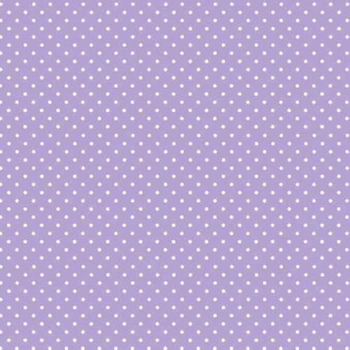 Spot On Lilac White Polkadot on Pale Purple Lavender Cotton Fabric by Makow