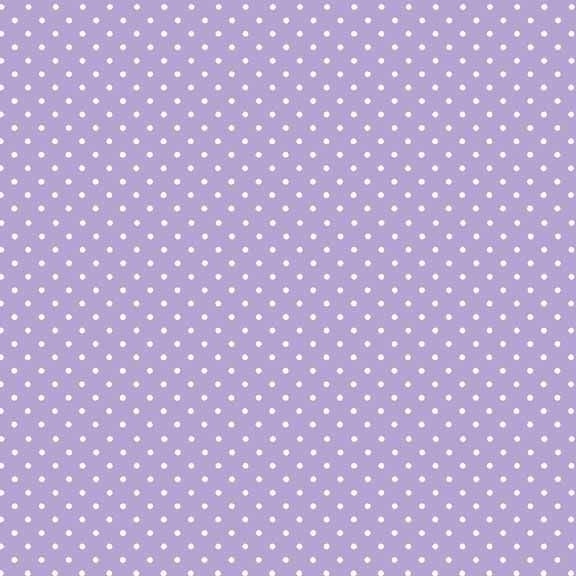 Spot On Lilac White Polkadot on Pale Purple Lavender Cotton Fabric by Makow