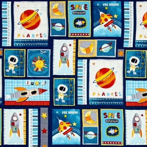 REMNANT Space Adventure Patch Navy Planet Galaxy Rockets Solar System Stars