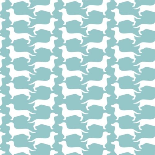 1 Metre Dachshund Sausage Dog Dog Gone It Silhouette Wiener Dog Turquoise C