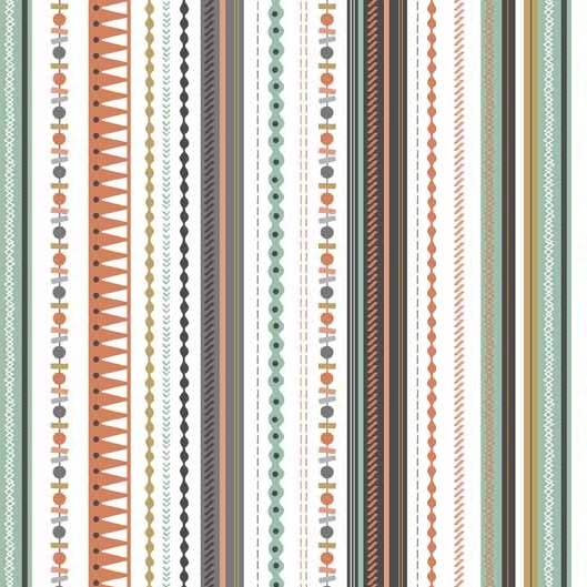 1 Metre Modern Metallic Christmas Modern Metallic Gold Stripe Silver Grey W