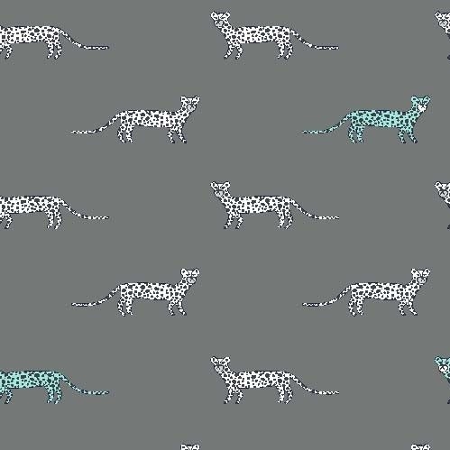 Trekking You're a Cheetah Safari Animal Cheetahs Grey Turquoise Big Cats Co
